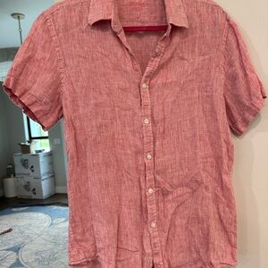 Kiwi Casual Red Button Down Shirt ***Flaw